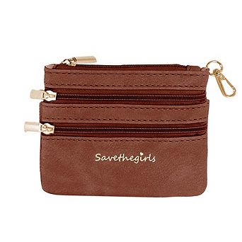 Vegan Leather Zippered Pouch