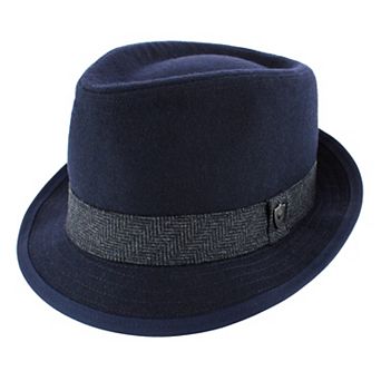 Ascentix Men's Wool Blend All Season Fedora Hat with Herringbone Band