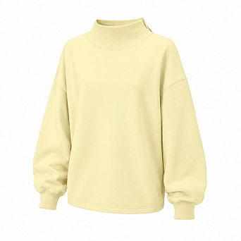 Womens Fleece Lined Oversized Pullover Asymmetric Neck Sweatshirt