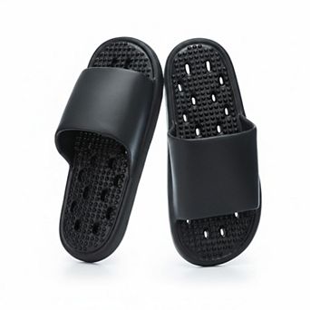 Shower Shoes with Drain Holes, Massage Granules, Quick-Drying Non-Slip Lightweight EVA