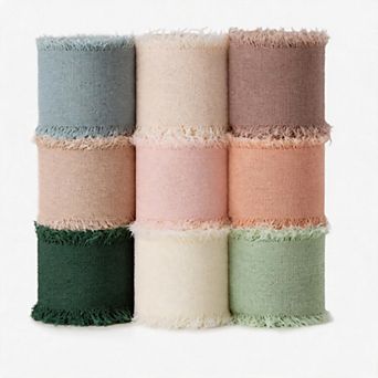 9 Pack Chiffon Ribbon Set for Gift Wrapping Flower Craft
