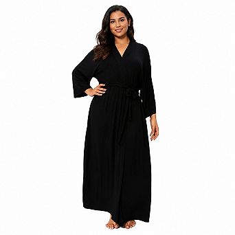 Plus Size Long Kimono Robes Maternity Nursing Sleepwear Lounge Spa Wear