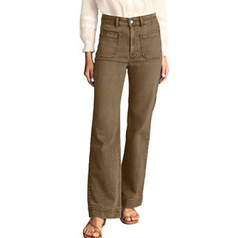 Womens High Waisted Wide Leg Jeans Denim Pants