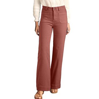 Womens High Waisted Wide Leg Jeans Denim Pants