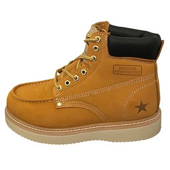 Men's Boots Moc Toe Leather Roofing Work Shoes