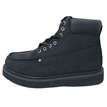 Men's Work Boots Moc Toe Leather Roofing Shoes