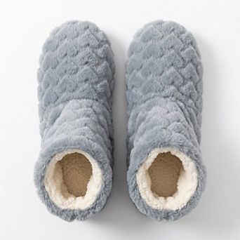 Women's Fuzzy Quilted Slipper Boots