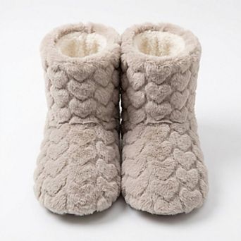 Women's Fuzzy Quilted Slipper Boots