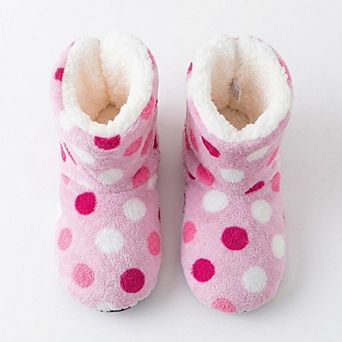 Women's Striped Fuzzy Slipper Boots US 5-10.5