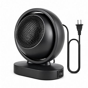 380W Portable Electric Space Heater with 3-Second Fast Heating and 30° Tilting Angle
