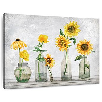 Sunflowers In Vase Wall Art
