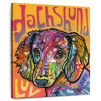 Colorful Dachshund Love Wall Art