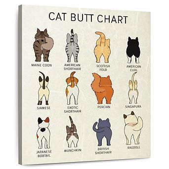 Cat Butts Chart Wall Art