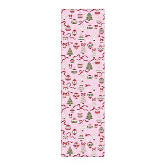 GENIMO Christmas Area Rug Machine Washable Non Slip Low Pile Lightweight Indoor Rug for Living Room