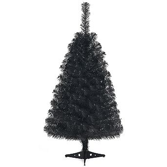 3ft Unlit Mini Artificial Christmas Tree with 116 PVC Branch Tips &Triangular Plastic Stand