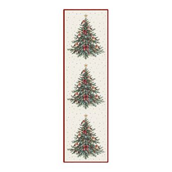 GENIMO Christmas Area Rug Machine Washable Non Slip Low Pile Lightweight Indoor Rug for Living Room