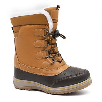 HOMEHOT Boys Winter Snow Boots Waterproof Warm Lined Shoes