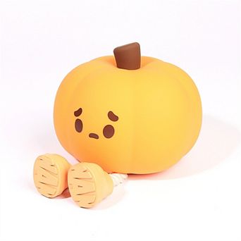 Pumpkin Lamp - Silicone Tap Night Light, 3-Level Dimmable Halloween Rechargeable Decor for Kids
