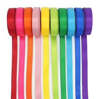 Rainbow Double sided Satin Ribbon Set for Party Gift Decor
