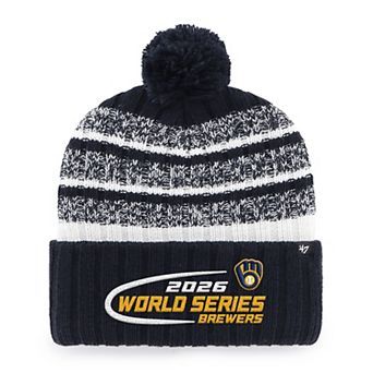 Men's '47 Brand Milwaukee Brewers 2026 World Series Tavern Cuff Knit Beanie with Pom