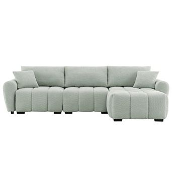 Merax 110" Modular Sectional Sofa, L Shape with Extra-large Seat, Pull-line Design
