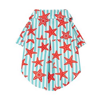 Starfish Striped Dog Shirt