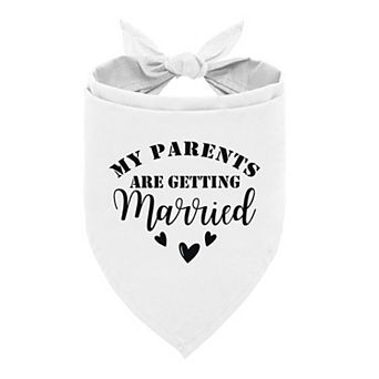 White Wedding Dog Bandana