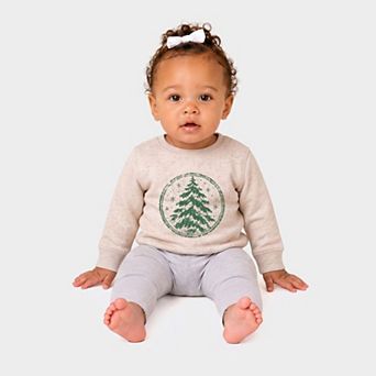 Green Tree Circle - Infant Crew Fleece Sweatshirt
