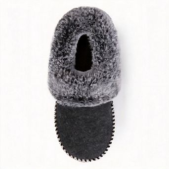 Womens Bootie Slippers Warm Soft House Shoes Fluffy Collar