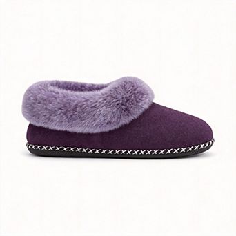 Womens Bootie Slippers Warm Soft House Shoes Fluffy Collar