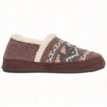 Womens Recycled Moccasin Slippers Berber Lining