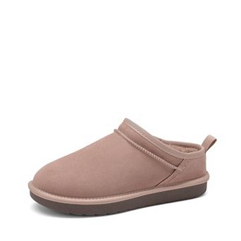 Womens Genuine Suede Slip On Slippers