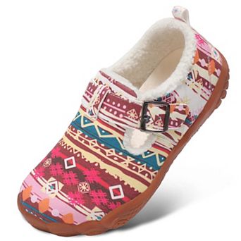 Wide Barefoot House Moccasin Slippers Arch Support