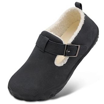 Wide Barefoot House Moccasin Slippers Arch Support