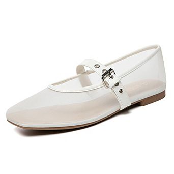 Women Mesh Mary Jane Ballet Flats Shoes