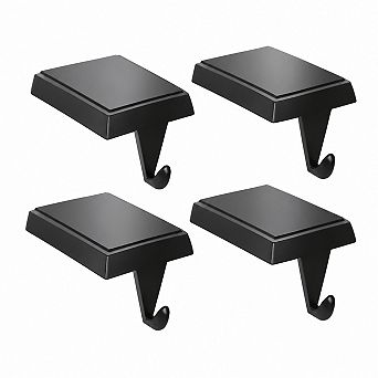 Set of 4 Weighted Metal Mantel Stocking Holders No Slip Christmas Hooks