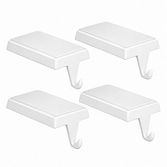 Set of 4 Weighted Metal Christmas Stocking Holders for Mantel Shelves