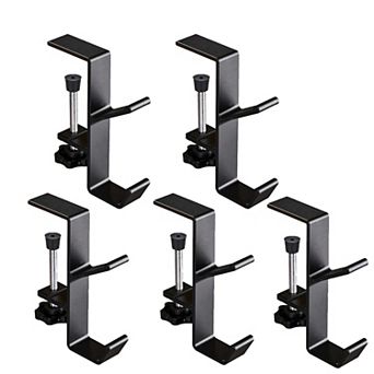5 pc 2-in-1 Adjustable Christmas Stocking Garland Holders Heavy Duty No Drill Mantel Hooks