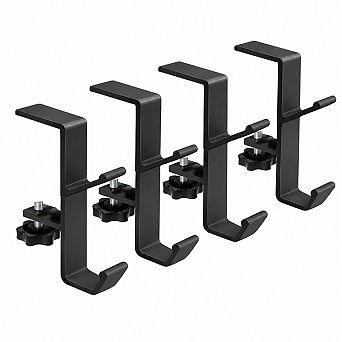 4-Pack Mantle Stocking Holders 2 in 1 Adjustable No Drilling Holiday Hangers