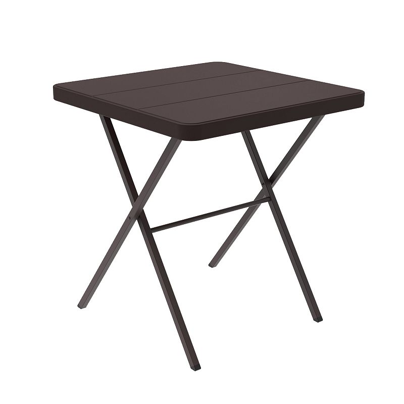 Decksplore Square Folding Table Heavy Duty Steel Frame for Indoor ...
