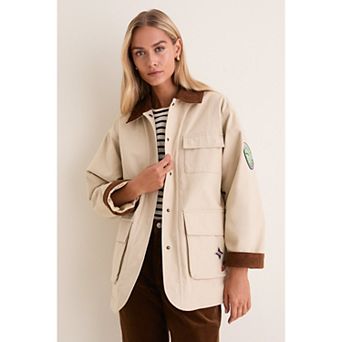 Women's Tuckernuck Stone Seattle Seahawks Full-Snap Barn Jacket