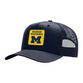 Unisex Uscape Apparel Navy Michigan Wolverines Wild Side Patch Trucker Adjustable Hat