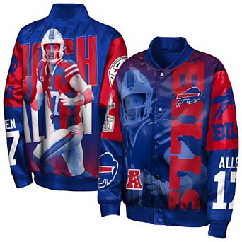 Youth Outerstuff Josh Allen Royal Buffalo Bills Legendary Full-Snap Satin Jacket