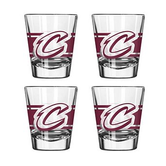Logo Brands Cleveland Cavaliers Four-Piece Stripe Shot Glass Set