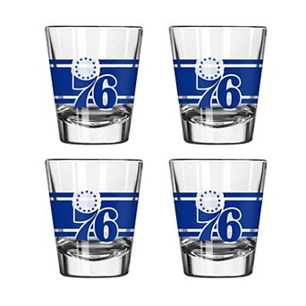 Logo Brands Philadelphia 76ers Four-Piece Stripe Shot Glass Set