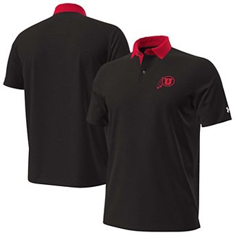 Men's Under Armour Black Utah Utes 2026 Sideline Playoff Novelty Polo