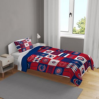 Pegasus Chicago Cubs Patchwork Plaid Two-Piece Twin/Twin XL Bed in a Bag Set
