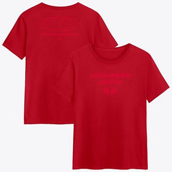 Women's Nike Red Philadelphia Phillies Globe Logo T-Shirt