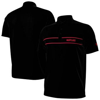 Men's Under Armour Black Maryland Terrapins 2026 Sideline Playoff Chest Stripe Polo