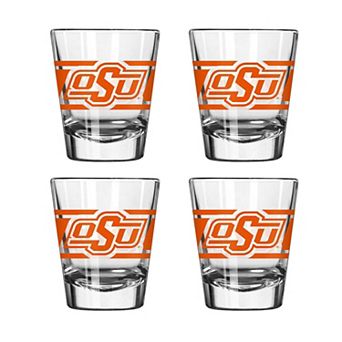 Logo Brands Oklahoma State Cowboys Four-Piece Stripe Shot Glass Set